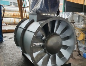 대구 달성군 현풍읍 현장 납품예정인 엑셀팬(AXIAL FAN) 제작 사진입니다.