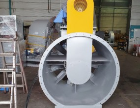대구 달성군 현풍읍 현장 납품예저인 엑셀팬(AXIAL FAN)  제작 사진입니다.